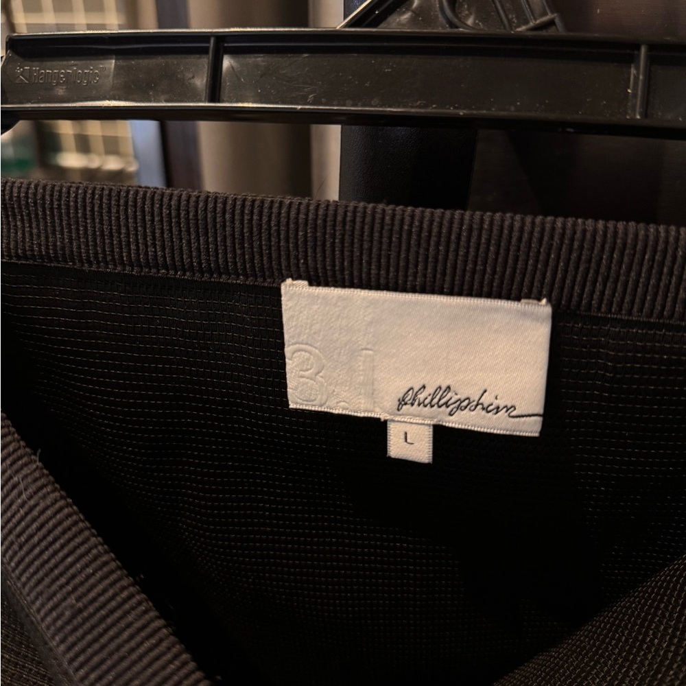 3.1 Phillip Lim Ribbed Black Top